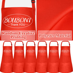 BOUBONI kids apron red stain-resistant material simplifies cleanup after activities