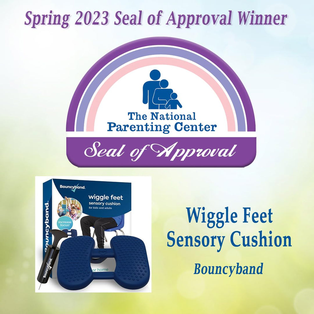 Bouncy Bands Wiggle Feet dual-chamber design provides steady motion.