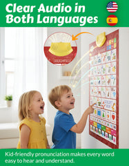 Boxiki Kids bilingual wall chart highlights numbers 1-10 for math readiness at home.