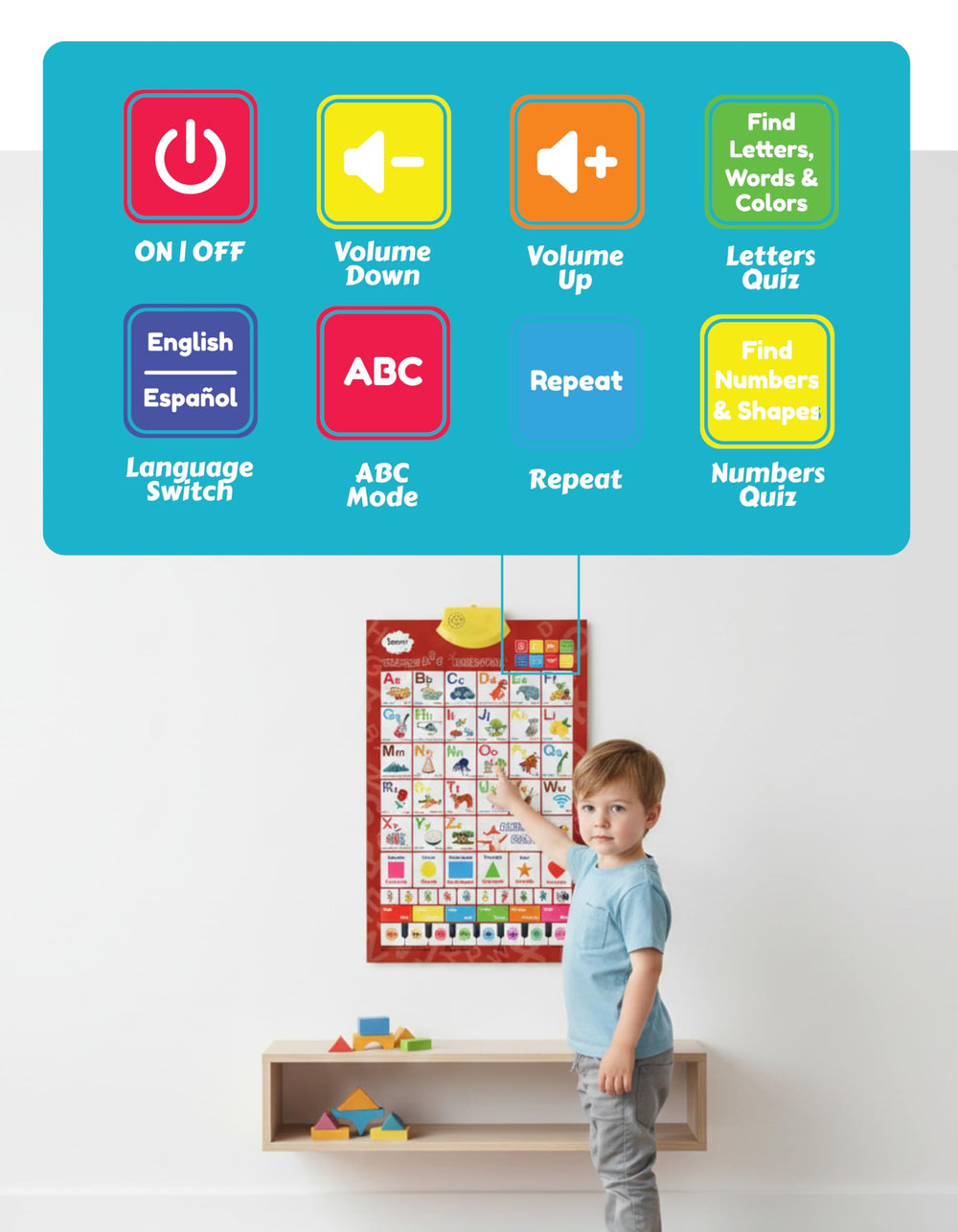 Boxiki Kids colorful design fosters engaging language practice during play.