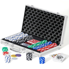 Boyzhood poker chips 300-piece set with aluminum case for portable gaming