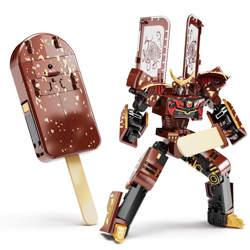 Bozobo ice cream transforming toy front view shows bright yellow, playful design for kids' play