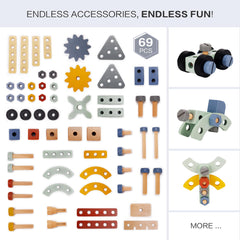 bpmfkid durable wooden construction withstands active pretend-play sessions