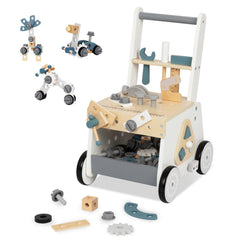 bpmfkid wooden baby push walker full view for steady toddler steps and exploration