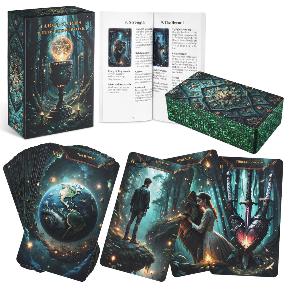 BQLXBABLT tarot deck forest scene card for introspective readings