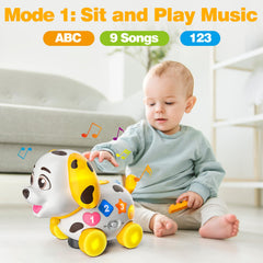 BQU Musical Puppy Toy showcasing lights and music to stimulate senses.