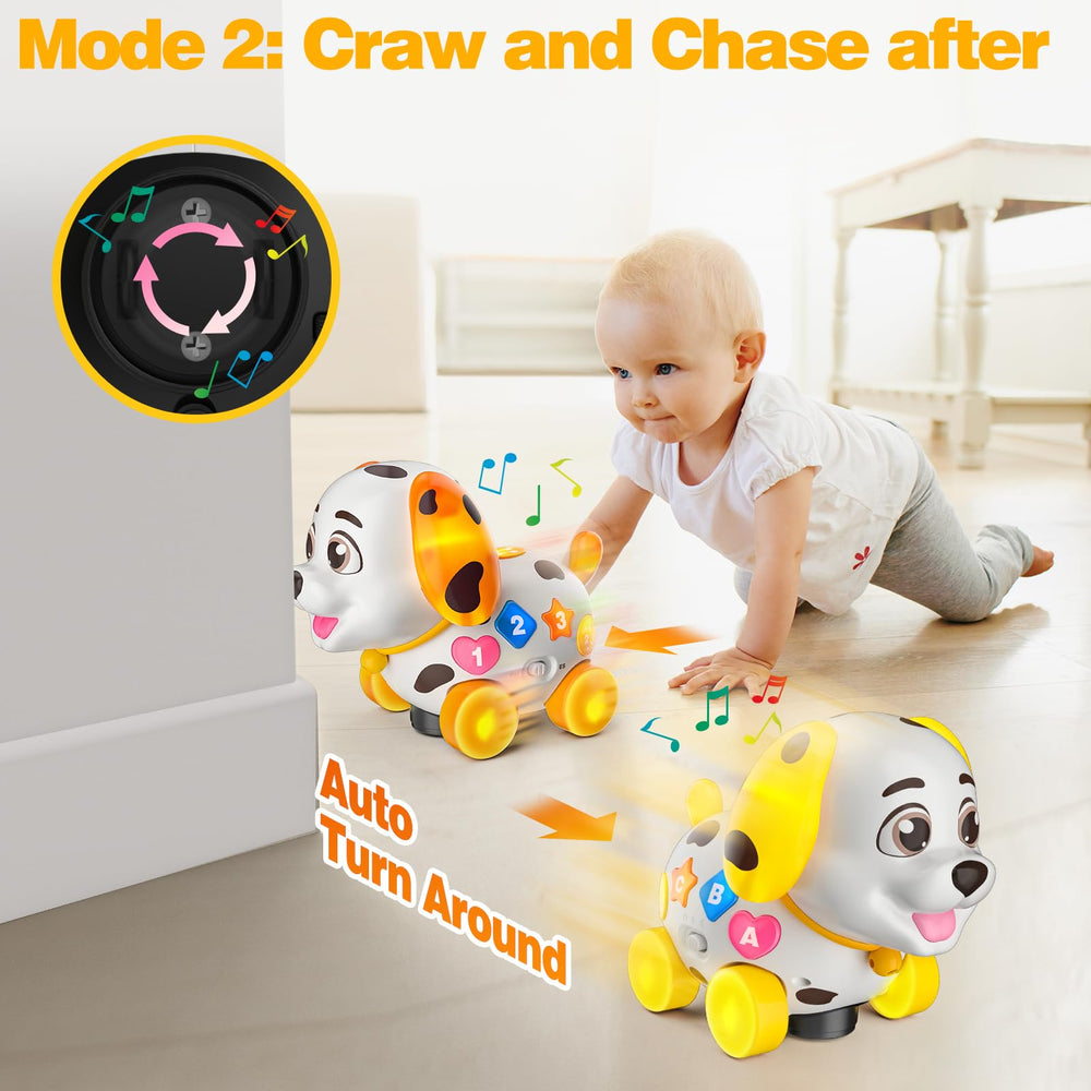 BQU Puppy Toy in walking mode supports early walking for toddlers.