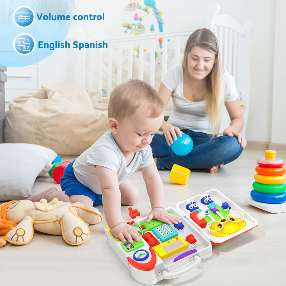 BQU Busy Board makes a thoughtful gift for 1-year-olds and up.