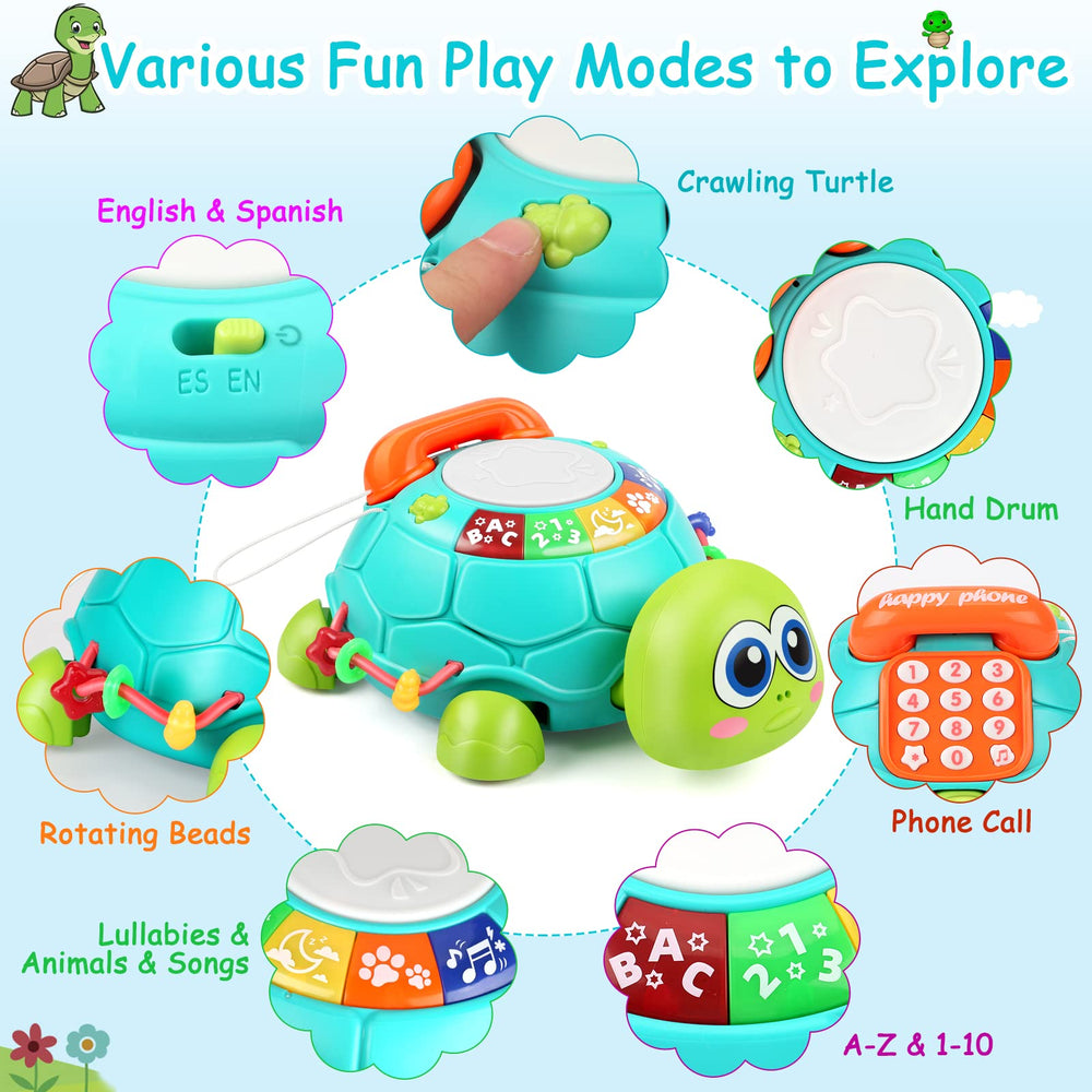 BQU turtle toy telephone dial activity fosters interactive learning moments