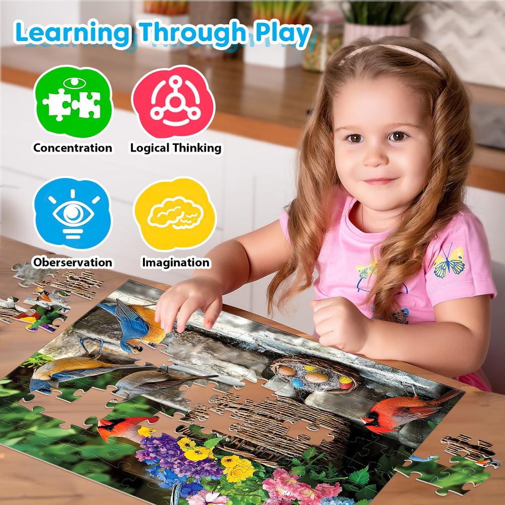 Bractowa 4-Pack large-piece puzzles designed for seniors and beginners.