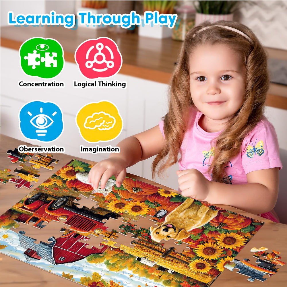 Bractowa Large Piece Puzzles for kids and seniors with easy grip pieces