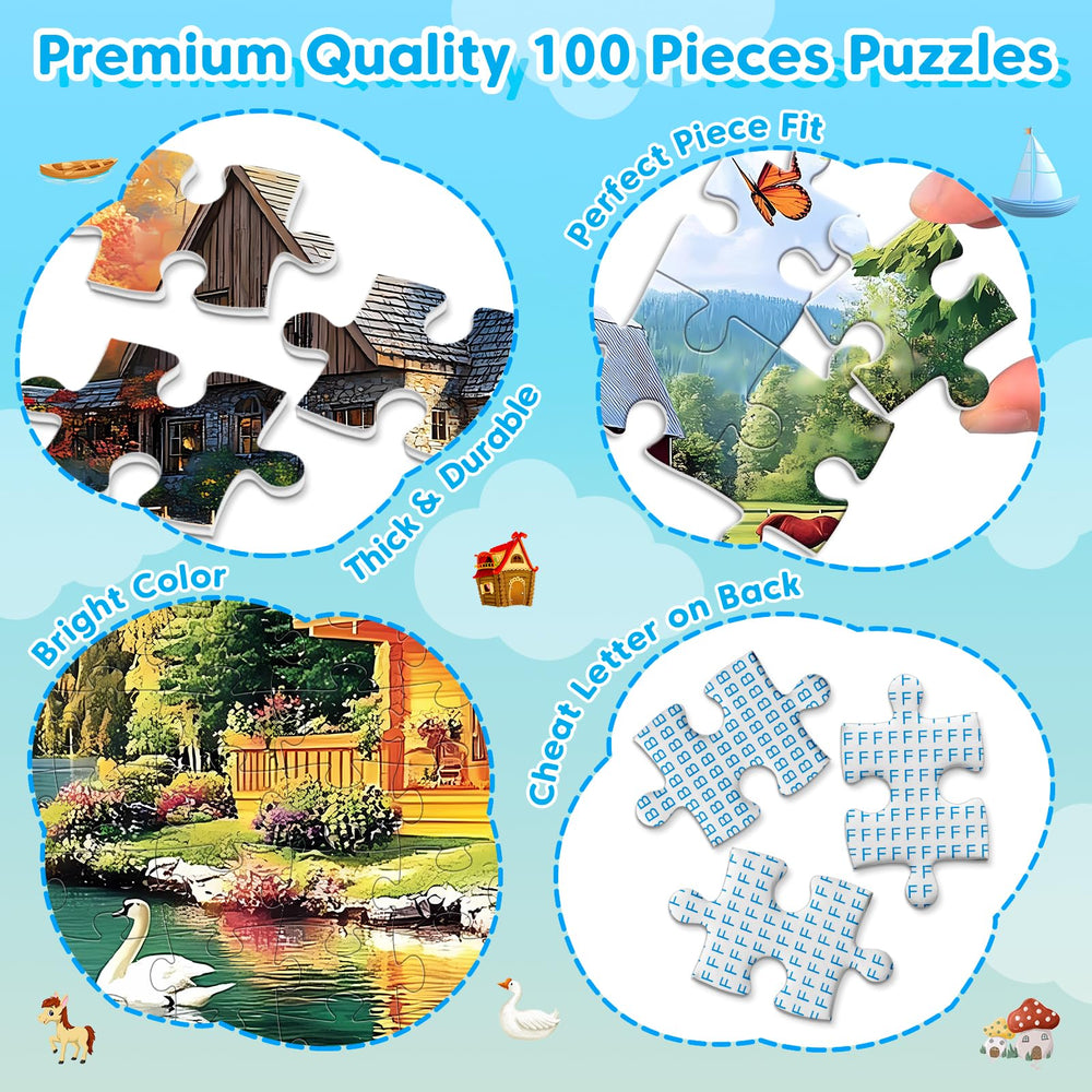 Bractowa Sunset Lighthouse puzzle features durable interlocking pieces