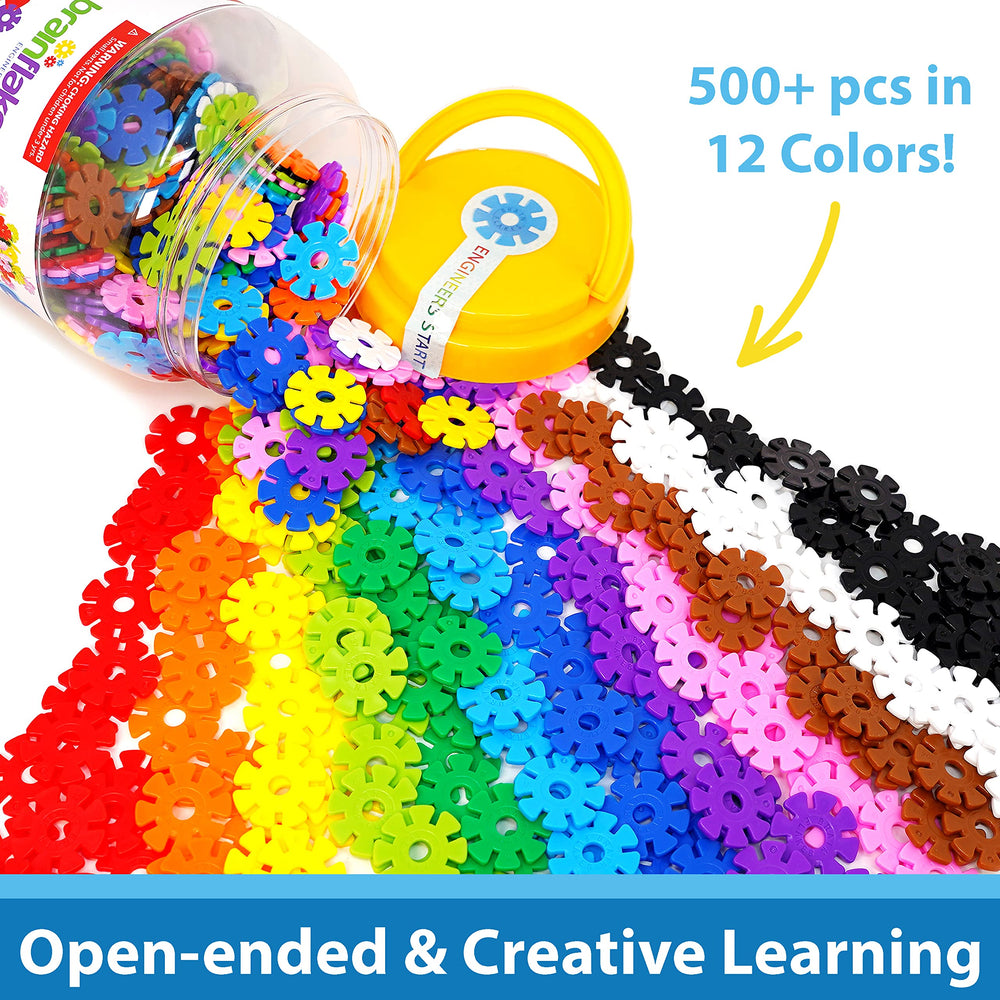 Brain Flakes rainbow ball design highlights open-ended play and sensory color exploration.