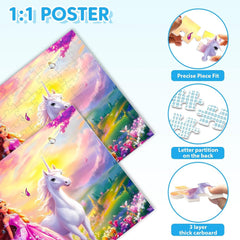 BraniacBits kids puzzles ages 4-6 feature princess themes to spark curiosity.