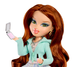 Bratz Cady doll stand and hairbrush included for neat display