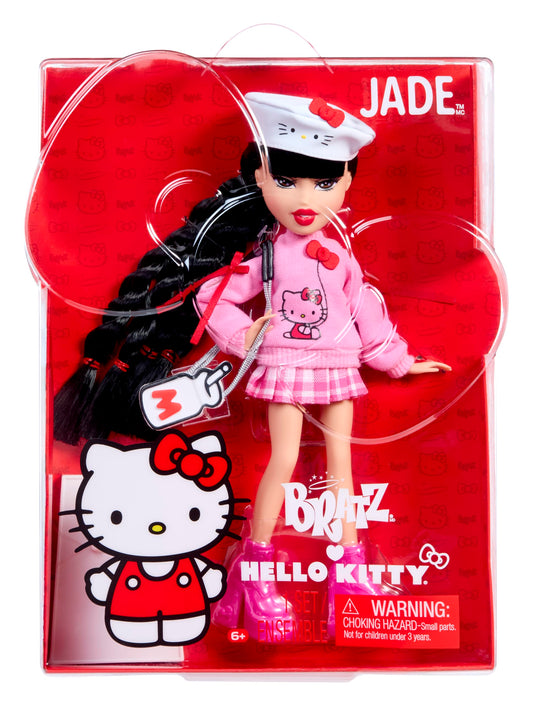 Bratz Hello Kitty Jade doll in full fashion look for imaginative play.