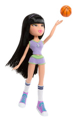 Bratz Play Sportz Jade with green eye makeup and headband for court-ready look