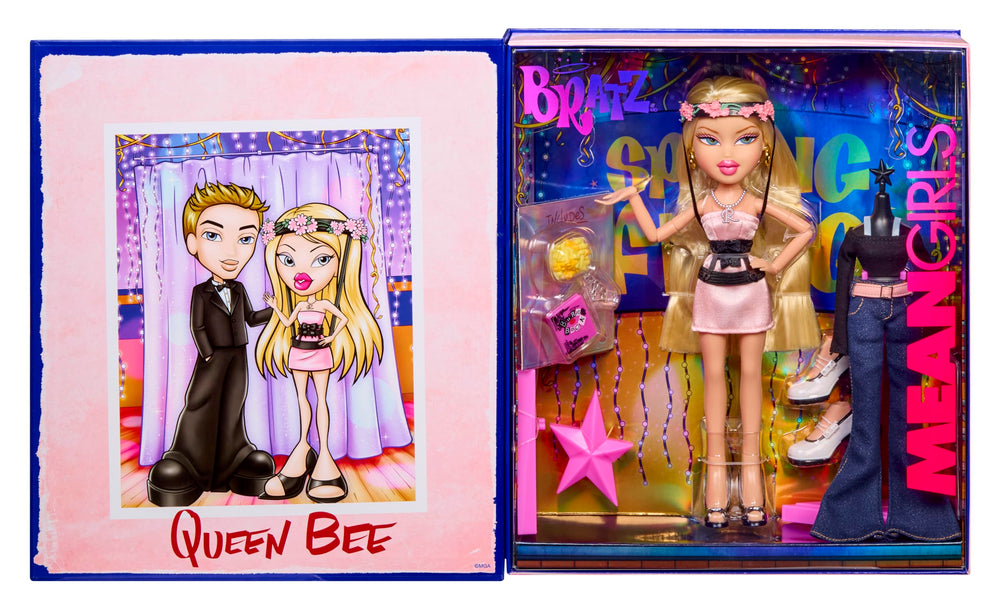 Bratz Regina Spring Fling pink dress with floral back brace for display