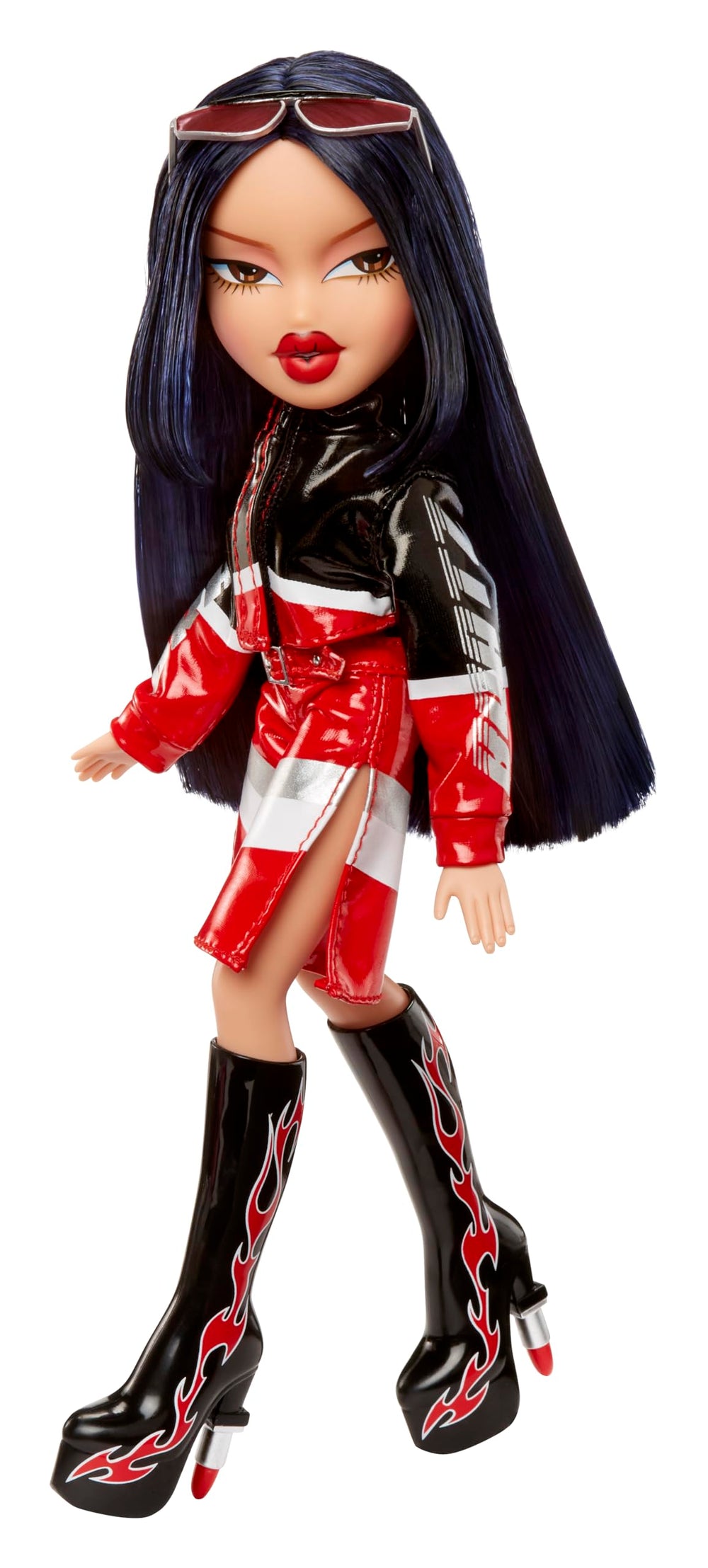 Bratz Scorchin Jade platform boots with lipstick heel for drama