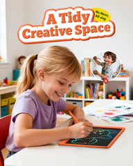 Bravokids Doodle Pad 12in Orange open pad showing large drawing area.