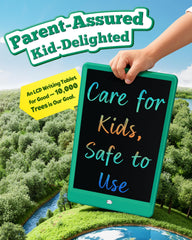 Bravokids Doodle Pads 10 Inch Dark Green side view, portable doodling