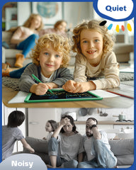 Bravokids green color LCD screen offers comfortable viewing and imagination.