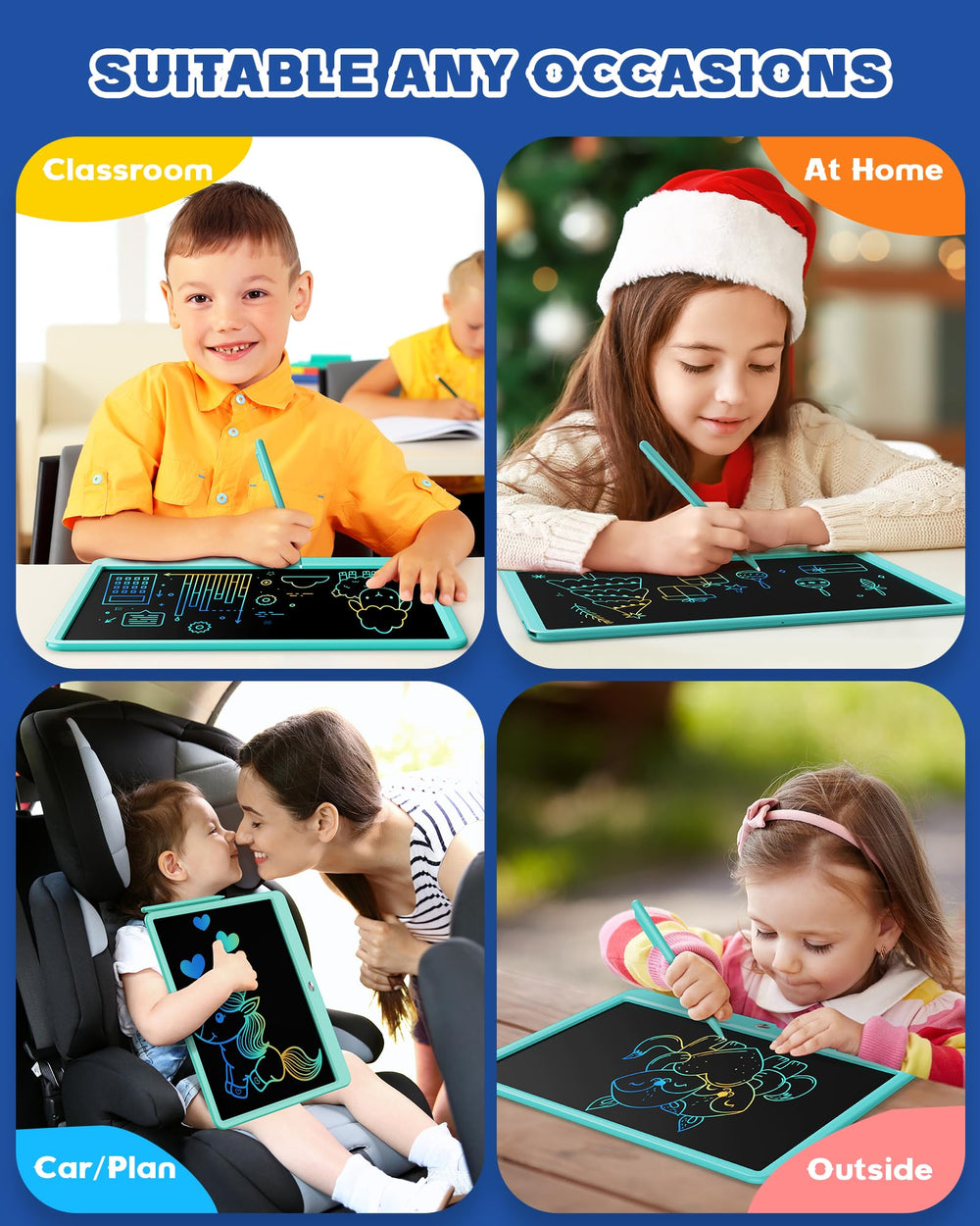 Bravokids portable durable design with rounded corners for safe play.