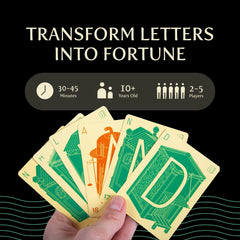 Breaking Games Letter Tycoon game board enables strategic word-building play