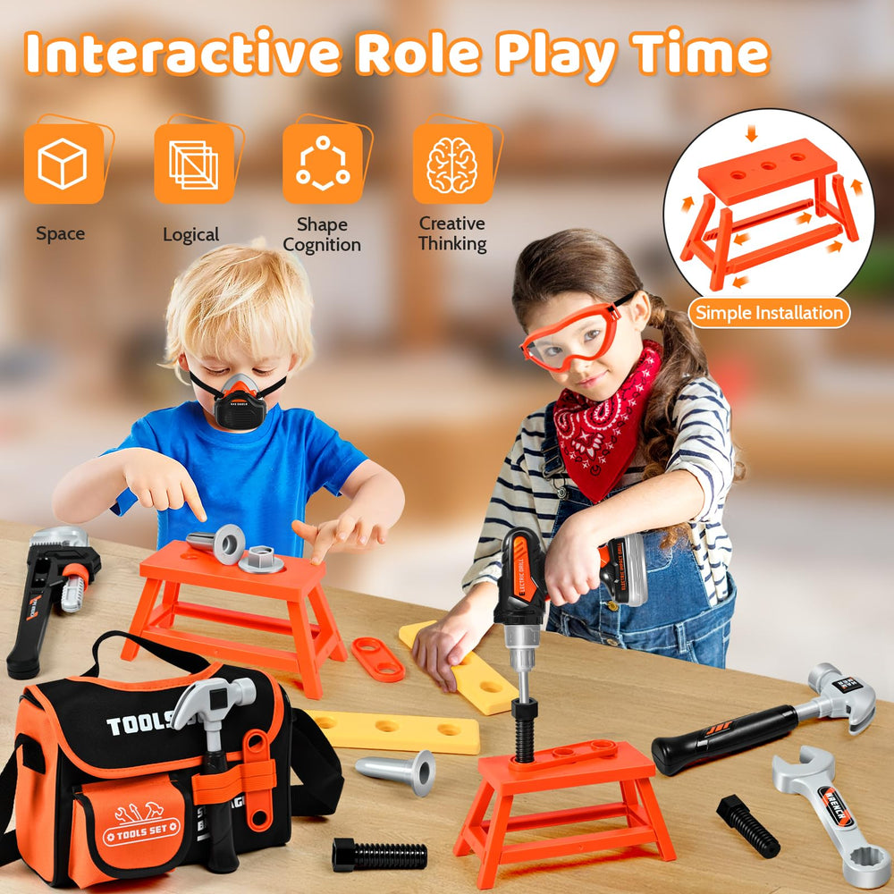 Breibowski colorful tool kit sparks creativity and collaborative parent-child projects.