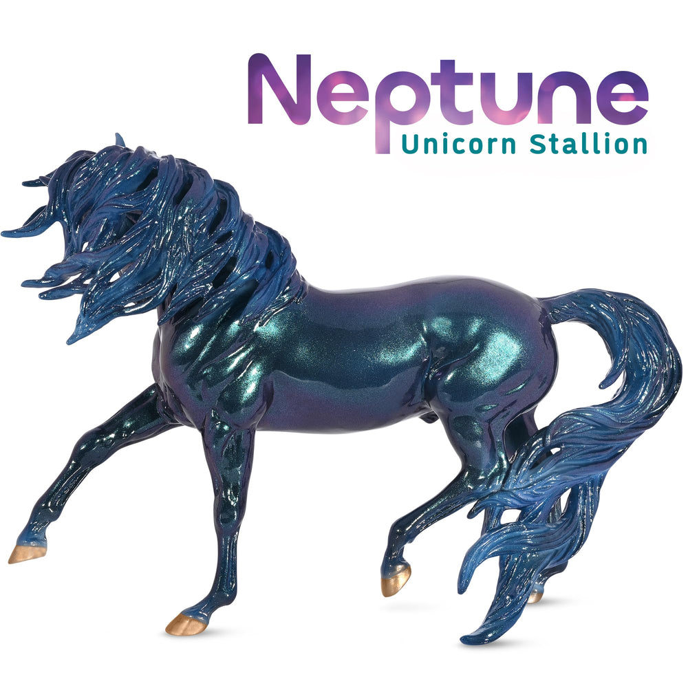 Breyer Neptune Unicorn stands ready for imaginative play on shelves