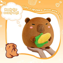 BRICHOEE Capybara plush used as cozy bedroom decor.