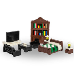 Brick Loot sofa-detailed enhances minifigure city scenes with realistic seating.