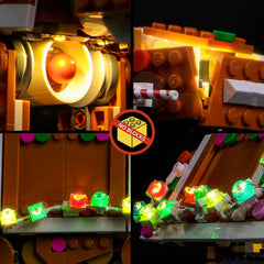 BrickBling lights add Christmas charm to your LEGO Gingerbread display.