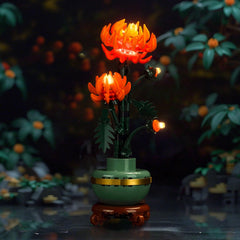 BrickBling Chrysanthemum lighting elevates your display as a centerpiece.