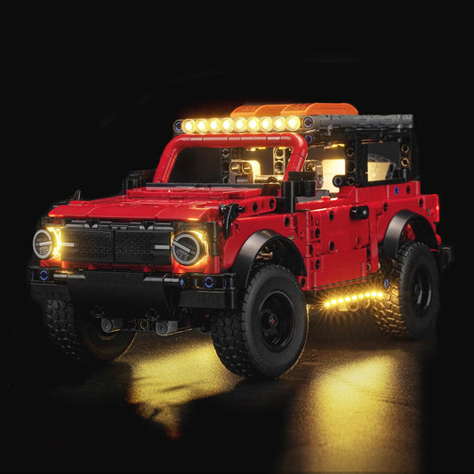 BrickBling LED Bronco Ford light strip highlights details without altering the base model.