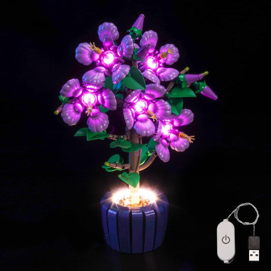 BrickBling LED Hibiscus bloom lighting for vibrant home display.