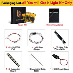 BrickBling LED light kit for LEGO 31166, slim wires fit neatly inside bricks.