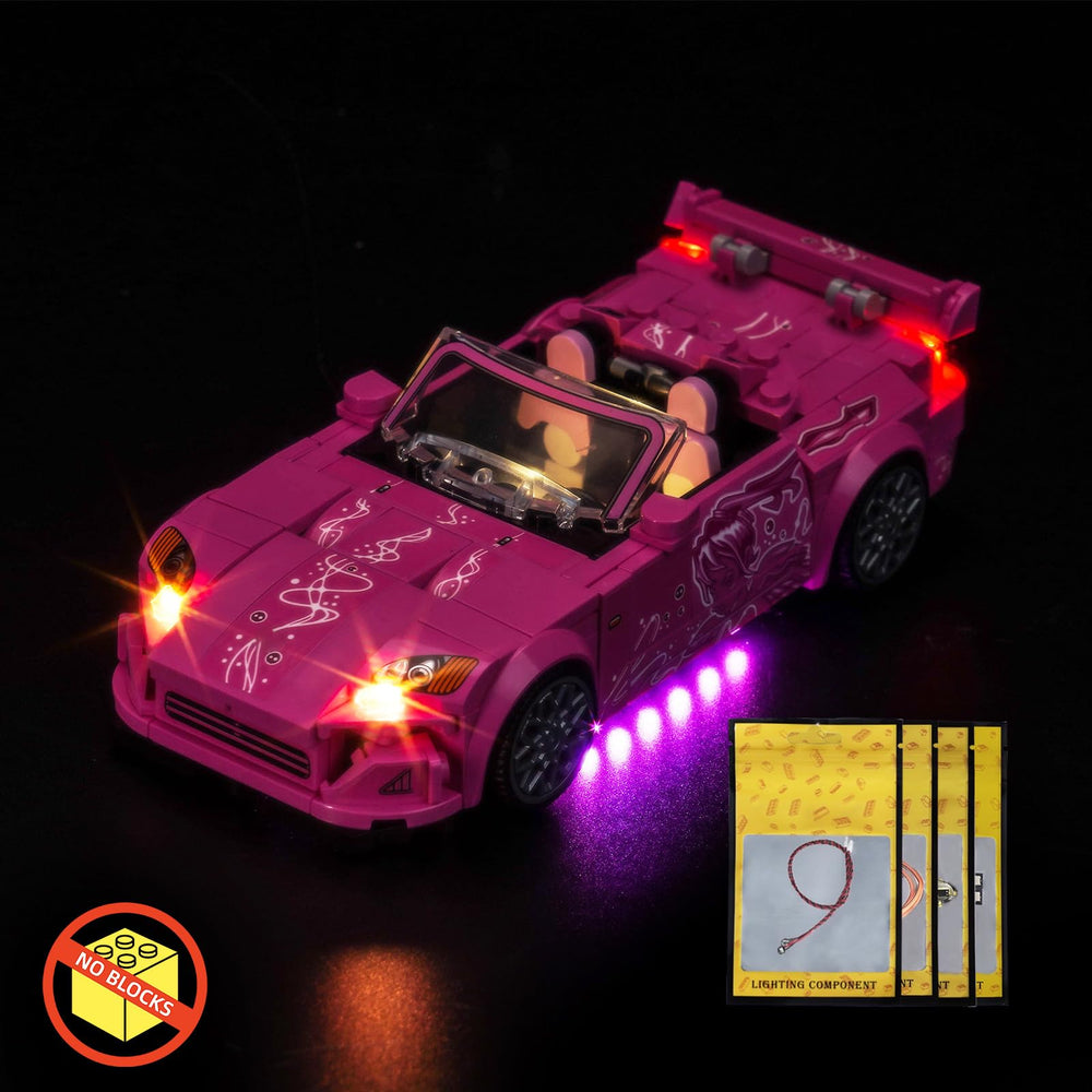 BrickBling LED light kit for Honda S2000 inside wiring hides cables neatly