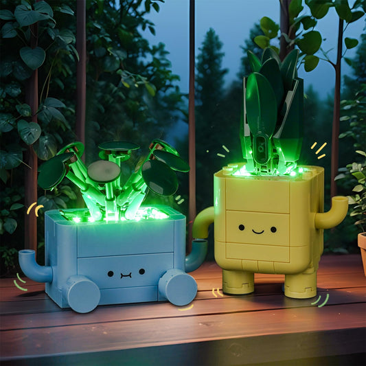 BrickBling LED light kit for Lego Happy Plants 10349 brightens displays.