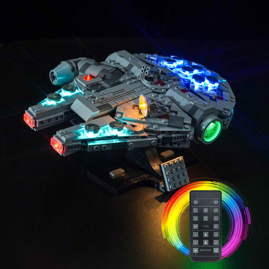 BrickBling LED light for Lego 75375 Millennium Falcon adds authentic illumination to display.