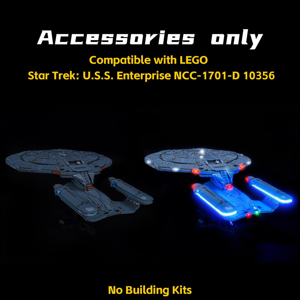 BrickBling LED light kit powered by USB for flexible power options