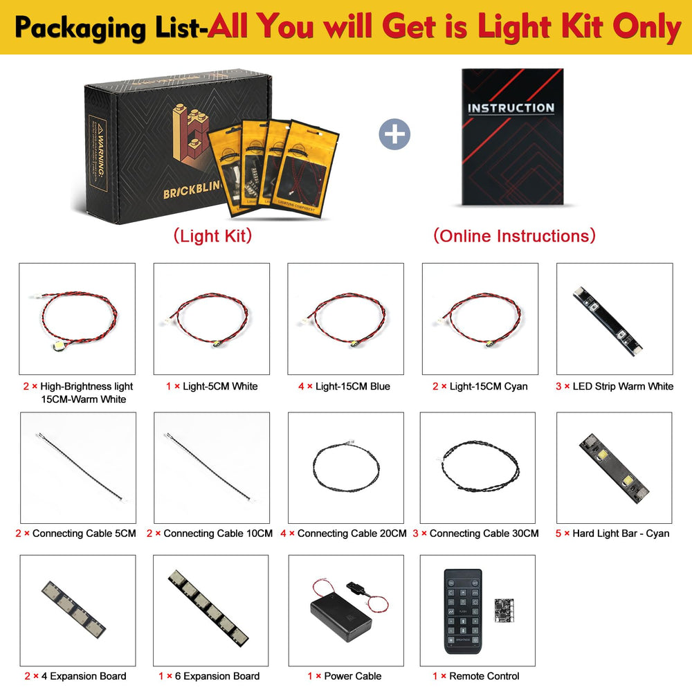BrickBling LED kit wiring closeup shows clean integration with minimal visible cords.