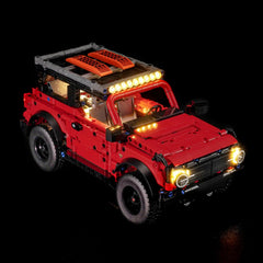 BrickBling LED lighting kit for Ford Bronco 42213, clean internal wiring for a seamless display.