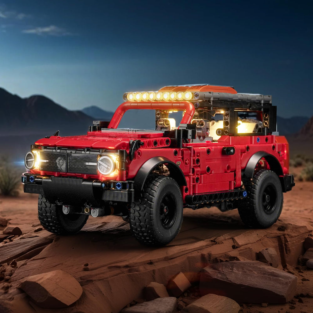 BrickBling lighting for Ford Bronco 42213, gift-ready packaging for Lego enthusiasts.