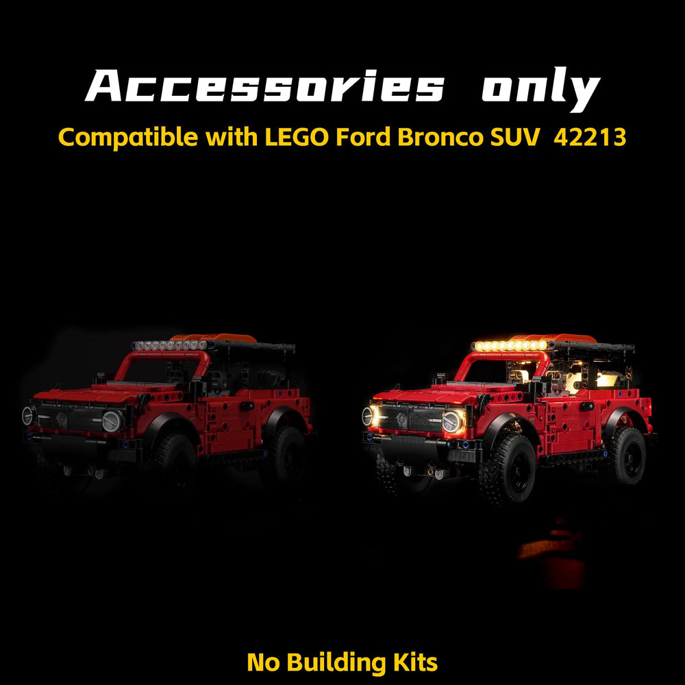 BrickBling lighting components emphasize safe installation with careful wire routing inside the Bronco.