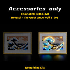 BrickBling LED light-up wall art display brightens room ambiance.