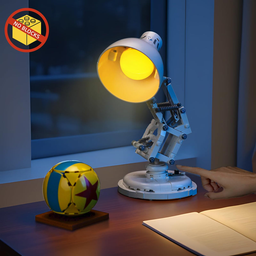 BrickBling Luxo Jr. lit display enhances conversation pieces