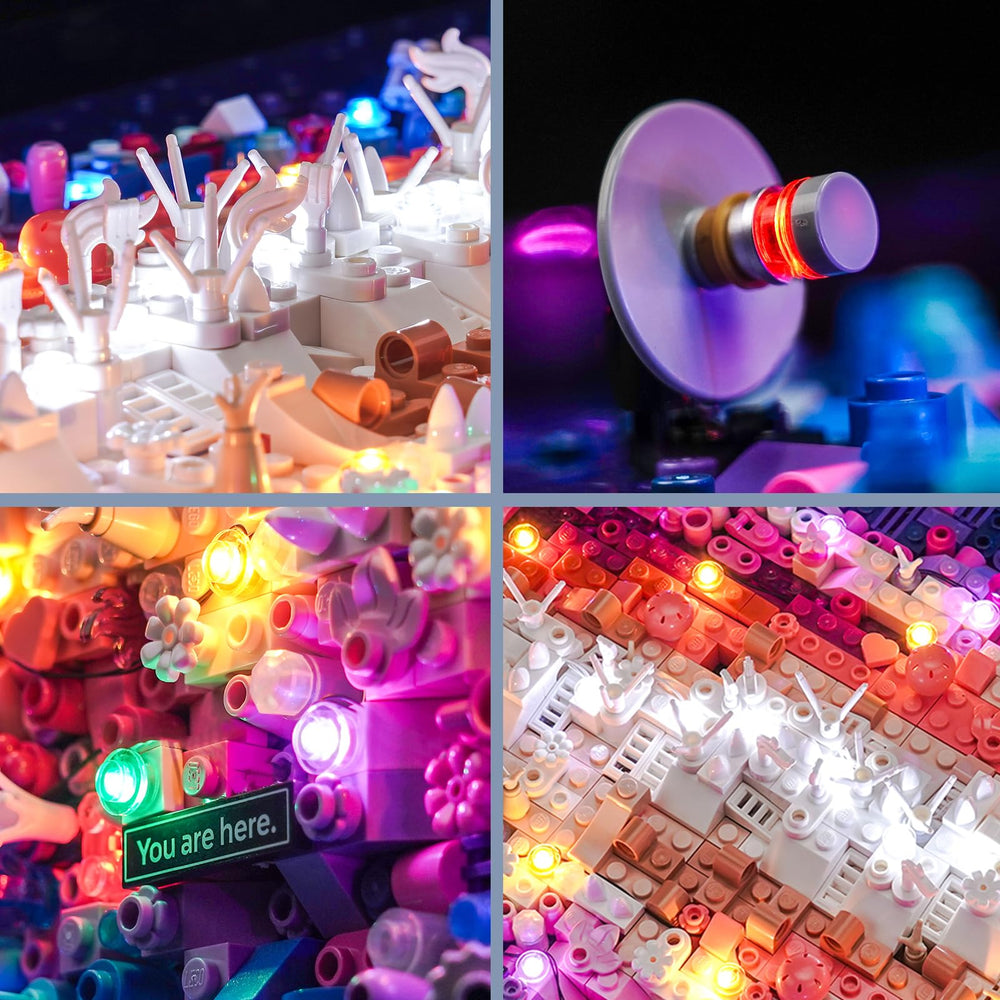 BrickBling USB-powered lighting setup delivers bright, even illumination for display purposes.