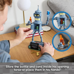 Brickcraft Bender 13.4 inch tall display atop sturdy base.
