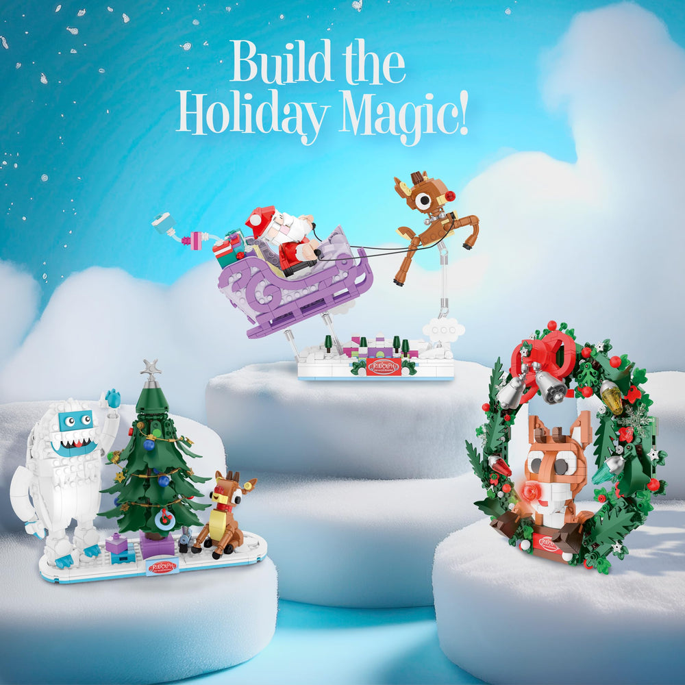 Brickcraft collectible Rudolph scene inviting fans to display.